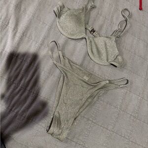 Shimmery Green Bikini